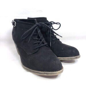 Rocket Dog Ankle Booties Women's Size 10 Black Faux Suede